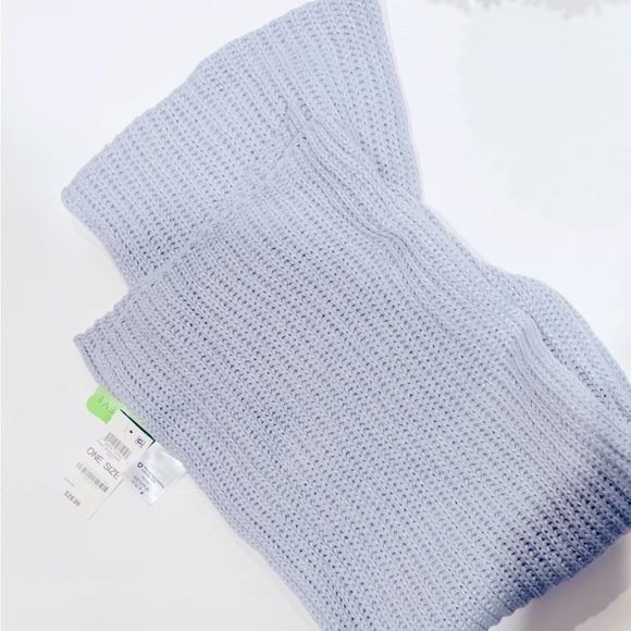 New Style & Co Solid Ribbed Muffler Scarf metallic grey - Picture 5 of 6